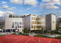 Нов корпус в двора на Математическата и Френската гимназия 